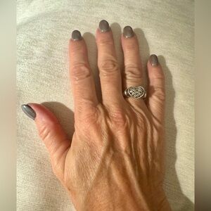 Vintage Brighton Basket Weave Sterling Silver Ring   Size 5 (more like 4.5)
